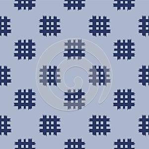 Japanese Cross Net Motif Vector Seamless Pattern