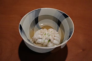 Japanese cuisine appetizer: Conger eel