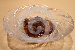 Japanese cuisine appetizer: sea cucumber