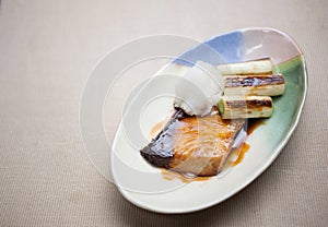 Japanese Cuisine Buri (Yellowtail) teriyaki