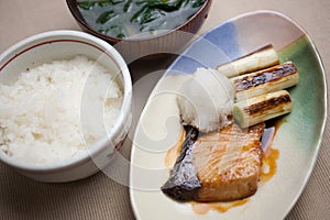 Japanese Cuisine Buri (Yellowtail) teriyaki