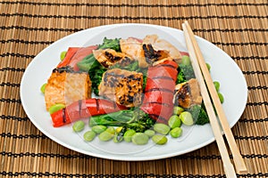 Japanese cuisine - Chargrilled Salmon teriyaki