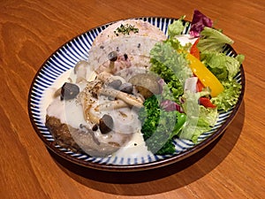 Japanese Cuisine Dish Kinoko Hamburg