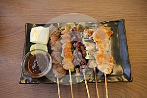 Japanese cuisine Grilled, teriyaki skewers Yakitori