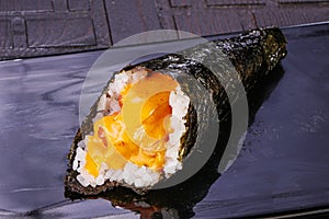 Japanese cuisine -handroll with salmon