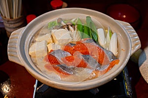 Japanese cuisine ` Ishikari-nabe `