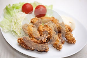 Japanese Cuisine, kakifurai (Deep-fried oysters)