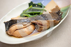 Japanese Cuisine Nizakana (poached Flatfish)