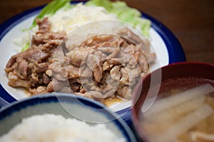 Japanese Cuisine Pork Shogayaki