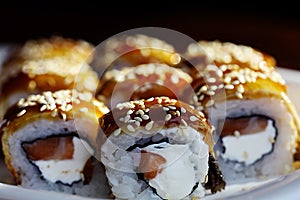 Japanese cuisine sushi rolls