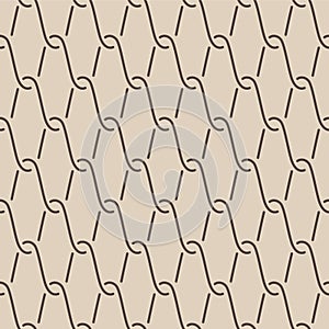 Japanese Curl Net Vector Seamless Pattern