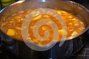 Japanese Curry being made photo
