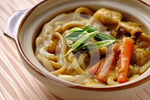 Japanese curry Udon noodles photo
