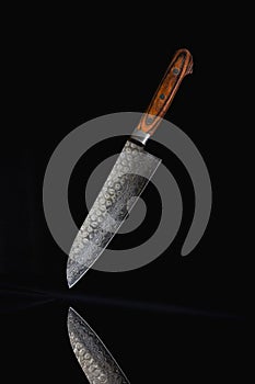 Japanese damascus carbon steel knife