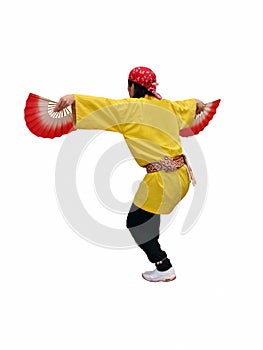Japanese dancer-clipping path