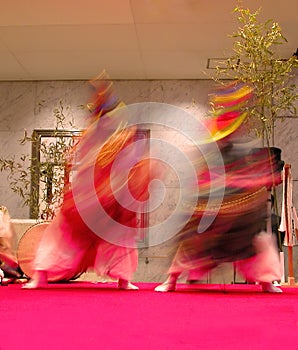 Japanese dancers motion