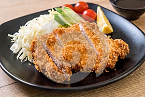 Japanese deep fried pork cutlet (tonkatsu set