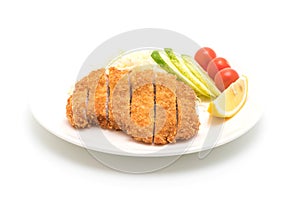 Japanese deep fried pork cutlet tonkatsu set