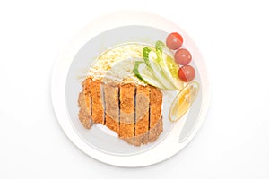 Japanese deep fried pork cutlet tonkatsu set