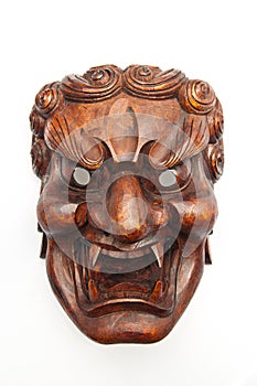 Japanese demon mask carving