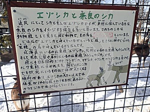 Japanese describtion in a zoo