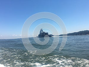 Japanese Destroyer on the Bay photo