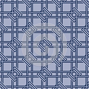 Japanese Diamond Weave Plaid Vector Seamless Pattern