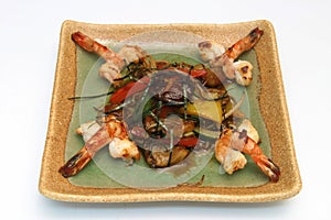 A Japanese dish of shrimp