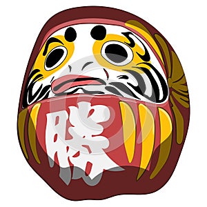 Japanese doll illustration named Daruma