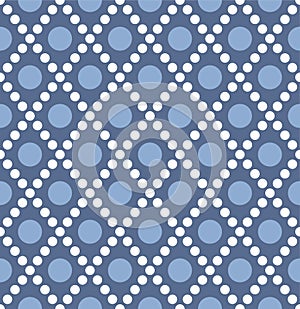 Japanese Dot Line Diamond Vector Seamless Pattern