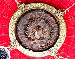 Japanese dragon bas relief