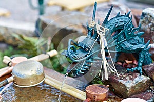 Japanese dragon fountain