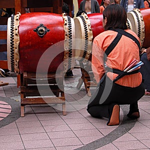 Japanese drums show moment