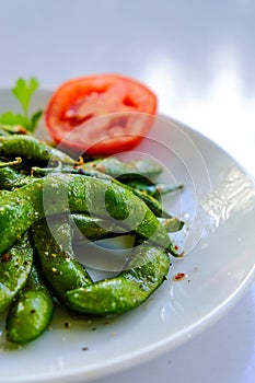 Japanese edamame from immature soybeans