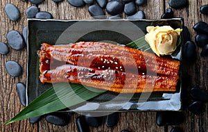 Japanese eel grilled or Unagi ibaraki.