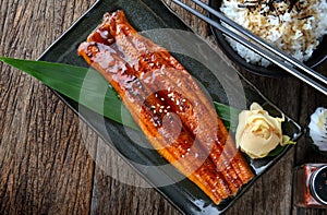 Japanese eel grilled or Unagi ibaraki.