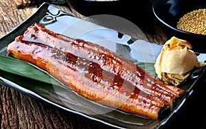 Japanese eel grilled or Unagi ibaraki.