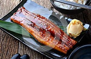 Japanese eel grilled or Unagi ibaraki. photo