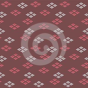 Japanese Ellipse Petal Flower Vector Seamless Pattern