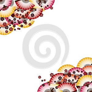 Japanese fan pattern background