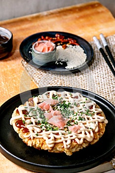 Japanese fast food okonomiyaki