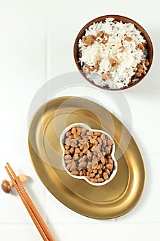 Japanese Fermented Soybean or Natto with Rice