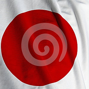 Japanese Flag Closeup