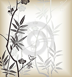 Japanese floral background