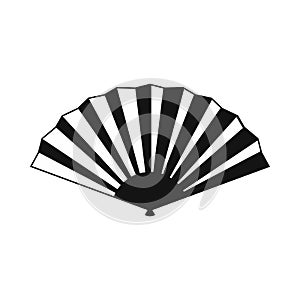 Japanese folding fan icon, simple style