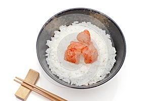 Japanese food, Karashi mentaiko on white rice