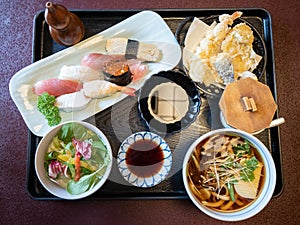 Japanese food. Lunch, dinner.Traditional Japanese food.