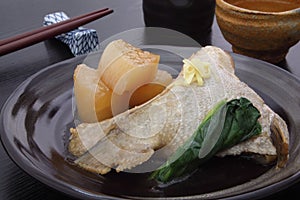 Japanese food, 'Nimono' of yellowtail and daikon