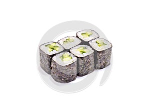 Japanese food: rolls with cucumber kappa maki