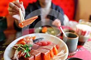 Japanese food sashimi set